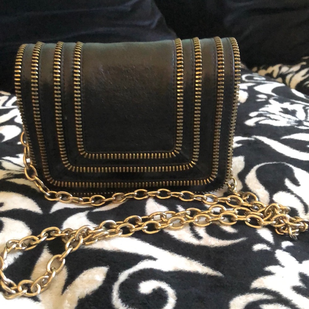 Via Spiga Black Genuine, leather purse bag New